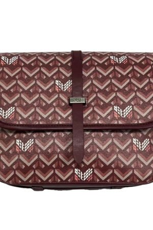MAYFAIR Monogram Printed Satchel in Burgundy