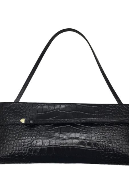 MILARA Croc-Embossed Sleek Shoulder Bag by MCLANEE