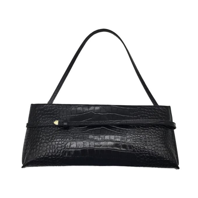 MILARA Croc-Embossed Sleek Shoulder Bag by MCLANEE