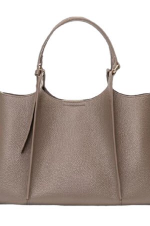 ORMIRA Elegant Taupe Leather Tote Bag