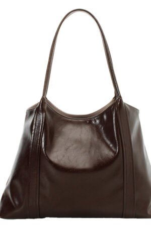 Elegant Brown Leather Tote Bag
